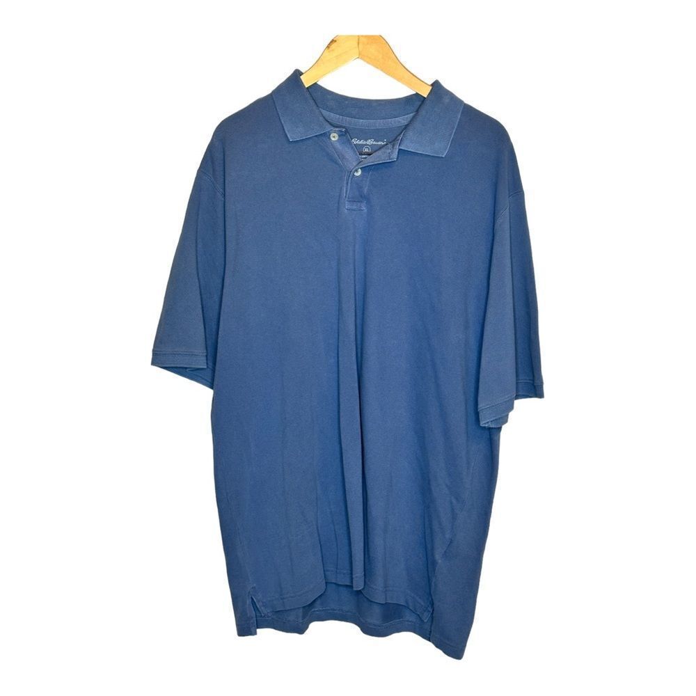 Eddie Bauer Mens Cornflower blue polo size XL